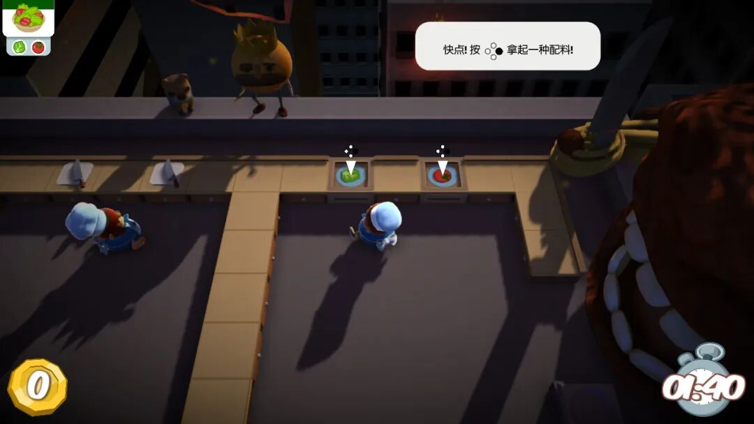 《胡闹厨房》游戏成功安装汉化补丁后的全中文界面