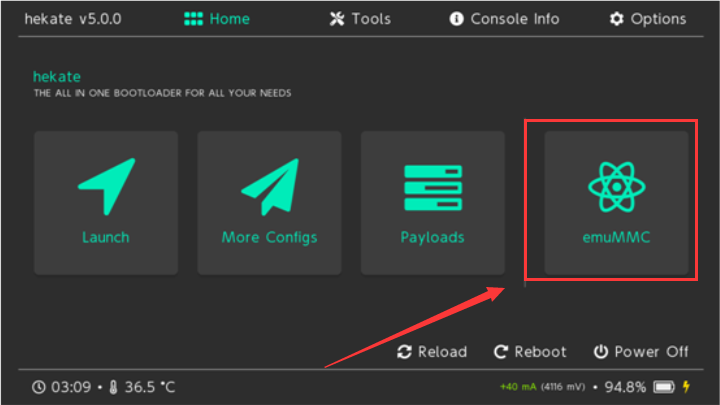 Hekate主界面菜单示意图