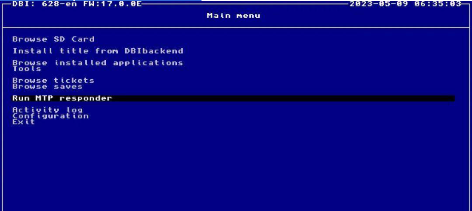 在DBI中再次选择进入MTP模式