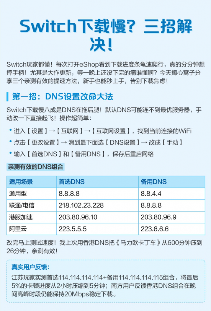 Switch主机网络设置界面示意图
