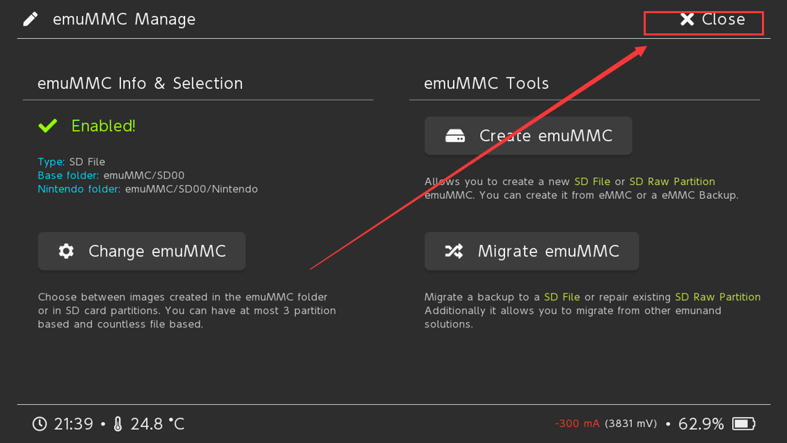 返回Hekate上一层菜单