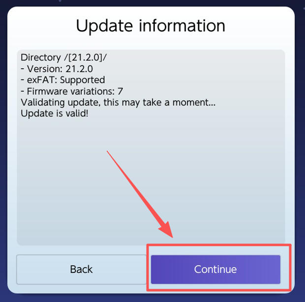 Daybreak安装确认页面,点击Continue继续